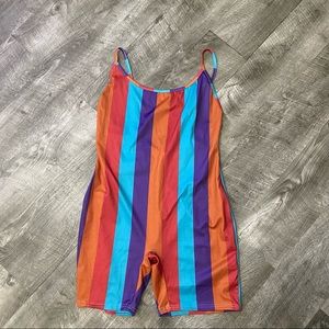 Rainbow Striped Romper